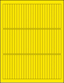 Sheet of 0.3125" x 3.25" True Yellow labels
