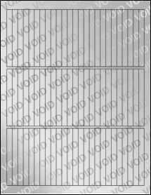 Sheet of 0.3125" x 3.25" Void Silver Polyester labels