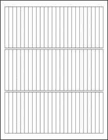 Sheet of 0.3125" x 3.25" Standard White Matte labels