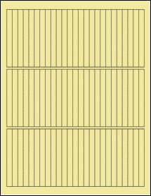 Sheet of 0.3125" x 3.25" Pastel Yellow labels
