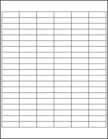 Sheet of 1.38" x 0.46"  labels