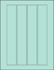 Sheet of 1.5" x 9.5" Pastel Green labels