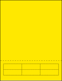 Sheet of 2.54" x 0.78125" True Yellow labels