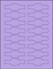Sheet of 3.25" x 1.1309" True Purple labels