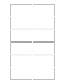 Sheet of 2.83" x 1.55" 100% Recycled White labels