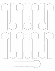 Sheet of 1.1538" x 4.2065"  labels