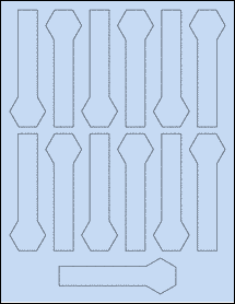 Sheet of 1.3108" x 4.2625" Pastel Blue labels