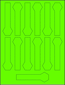 Sheet of 1.3108" x 4.2625" Fluorescent Green labels