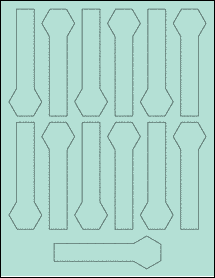 Sheet of 1.3108" x 4.2625" Pastel Green labels