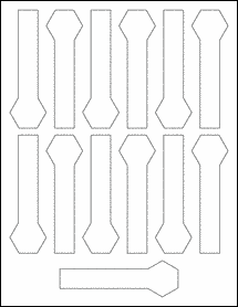 Sheet of 1.3108" x 4.2625" Standard White Matte labels