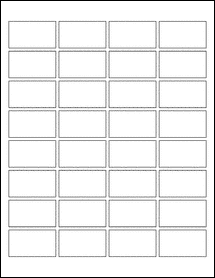 Sheet of 1.875" x 1.0625"  labels