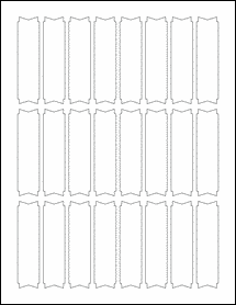 Sheet of 0.7874" x 3.1526" Weatherproof Gloss Inkjet labels