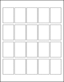 Sheet of 1.46" x 2.067" Standard White Matte labels