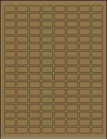 Sheet of 0.875" x 0.48" Brown Kraft labels