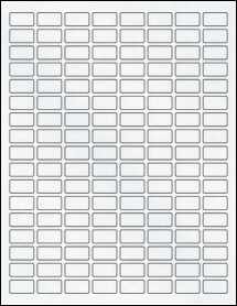 Sheet of 0.875" x 0.48" Clear Matte Inkjet labels