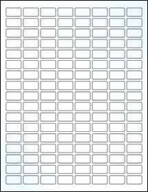 Sheet of 0.875" x 0.48" Clear Gloss Inkjet labels