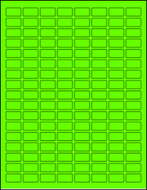 Sheet of 0.875" x 0.48" Fluorescent Green labels