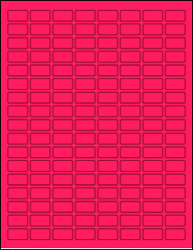 Sheet of 0.875" x 0.48" Fluorescent Pink labels