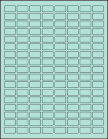 Sheet of 0.875" x 0.48" Pastel Green labels