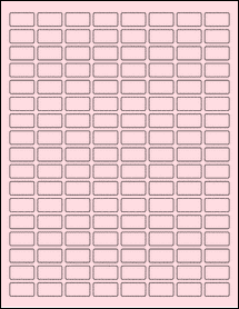 Sheet of 0.875" x 0.48" Pastel Pink labels