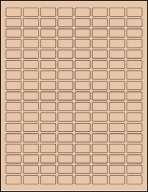 Sheet of 0.875" x 0.48" Light Tan labels