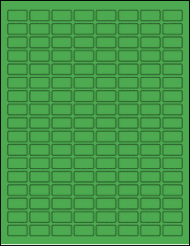 Sheet of 0.875" x 0.48" True Green labels