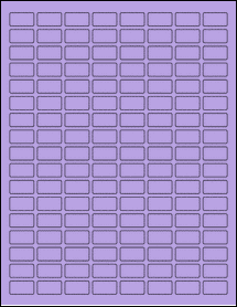 Sheet of 0.875" x 0.48" True Purple labels