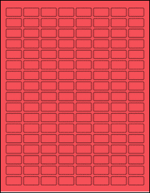 Sheet of 0.875" x 0.48" True Red labels