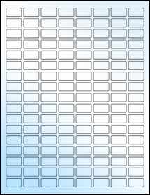 Sheet of 0.875" x 0.48" White Gloss Inkjet labels