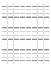 Sheet of 0.875" x 0.48" Removable White Matte labels