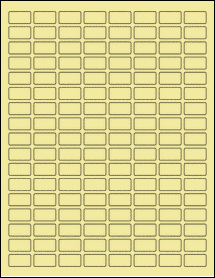 Sheet of 0.875" x 0.48" Pastel Yellow labels