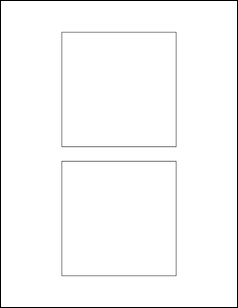 Sheet of 4.125" x 4.125" Weatherproof Matte Inkjet labels