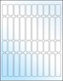 Sheet of 0.6872" x 4.865" White Gloss Laser labels