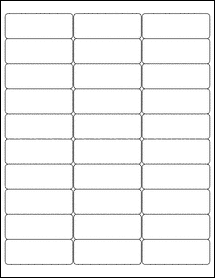 Sheet of 2.7" x 1"  labels