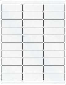 Sheet of 2.7" x 1" Clear Matte Inkjet labels