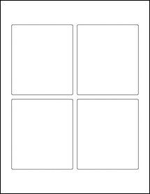 Sheet of 3.5" x 4"  labels