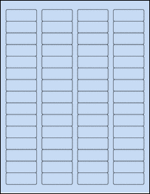 Sheet of 1.75" x 0.666" Pastel Blue labels