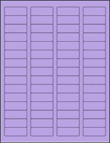 Sheet of 1.75" x 0.666" True Purple labels