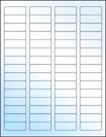 Sheet of 1.75" x 0.666" White Gloss Laser labels