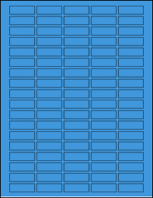 Sheet of 1.4" x 0.46" True Blue labels