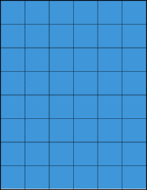 Sheet of 1.4165" x 1.375" True Blue labels