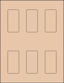 Sheet of 1.5" x 3" Light Tan labels