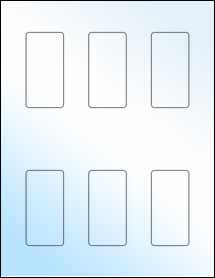 Sheet of 1.5" x 3" White Gloss Inkjet labels