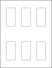 Sheet of 1.5" x 3" Aggressive White Matte labels