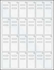 Sheet of 1.2213" x 2.545" Clear Matte Inkjet labels