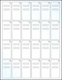 Sheet of 1.2213" x 2.545" Clear Gloss Inkjet labels