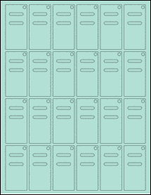 Sheet of 1.2213" x 2.545" Pastel Green labels