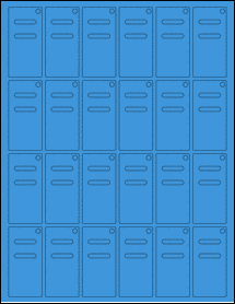 Sheet of 1.2213" x 2.545" True Blue labels