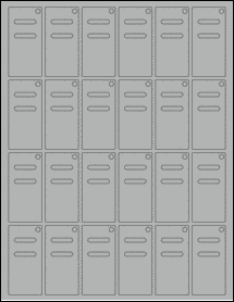 Sheet of 1.2213" x 2.545" True Gray labels