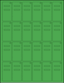 Sheet of 1.2213" x 2.545" True Green labels